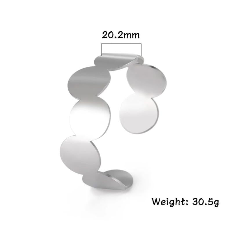Skyrim Stainless Steel Geometric Bangle Bracelet for Women
