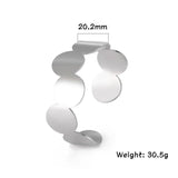 Skyrim Stainless Steel Geometric Bangle Bracelet for Women