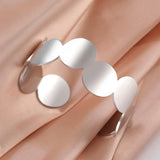 Skyrim Stainless Steel Geometric Bangle Bracelet for Women