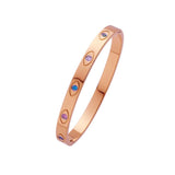 Zircon Evil Eye Bracelet Stackables Turquoise Bangle Gift