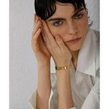 Green Aventurine Stainless Steel Cuff Bracelet