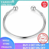 Tibetan Silver Charm Bead Cuff Bracelet Jewelry Gift SZ008