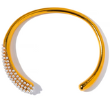 Geometric Stainless Steel 18K Cuff Bracelet Bangle Personalized Jewelry