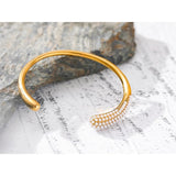 Geometric Stainless Steel 18K Cuff Bracelet Bangle Personalized Jewelry