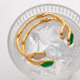 Waterproof Textured Cat's Eye Stone Inlay Bracelet