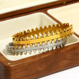 Stainless Steel Zirconia Charm Geometric Bangles Bracelets for Women
