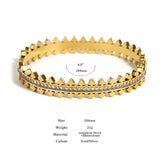 Stainless Steel Zirconia Charm Geometric Bangles Bracelets for Women
