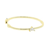 Geometric CZ Heart Stones Bangles 60mm Bracelet for Women