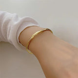 Vintage Copper Cuff Bracelet Irregular Metal Bangle Women's Jewelry