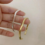 Vintage Copper Cuff Bracelet Irregular Metal Bangle Women's Jewelry