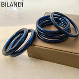 Bilandi Jewelry High Platic Tube Inner Silicone Bracelet Bangle