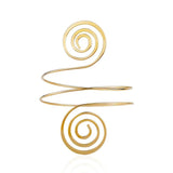 Silver Spiral Upper Arm Cuff Bangle Bracelet Egyptian Costume Accessory