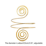 Silver Spiral Upper Arm Cuff Bangle Bracelet Egyptian Costume Accessory