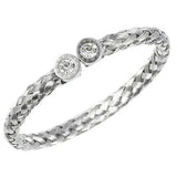 Crystal Stianless Steel Bracelet Roman Number Style