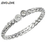 Crystal Stianless Steel Bracelet Roman Number Style