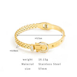 Stainless Steel Crystal Bracelet Cuff Bangle for Women