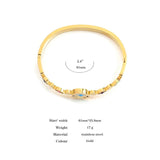 Evil Eye Charm Bracelet 18K Plated Stainless Steel Bangle for Women