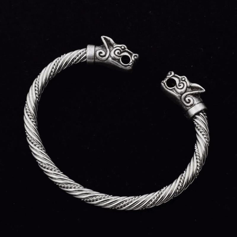 Wolf Head Bracelet Viking Bracelet Teen Wristband Cuff Bracelets