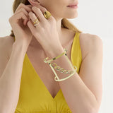 Punk Metal Bracelet Cuff Bangle Geometric Chain Charm Party Jewelry