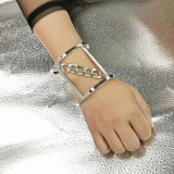 Punk Metal Bracelet Cuff Bangle Geometric Chain Charm Party Jewelry