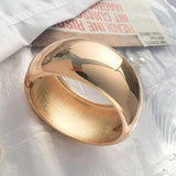 18k Texture Charm Bangle Bracelet for Women