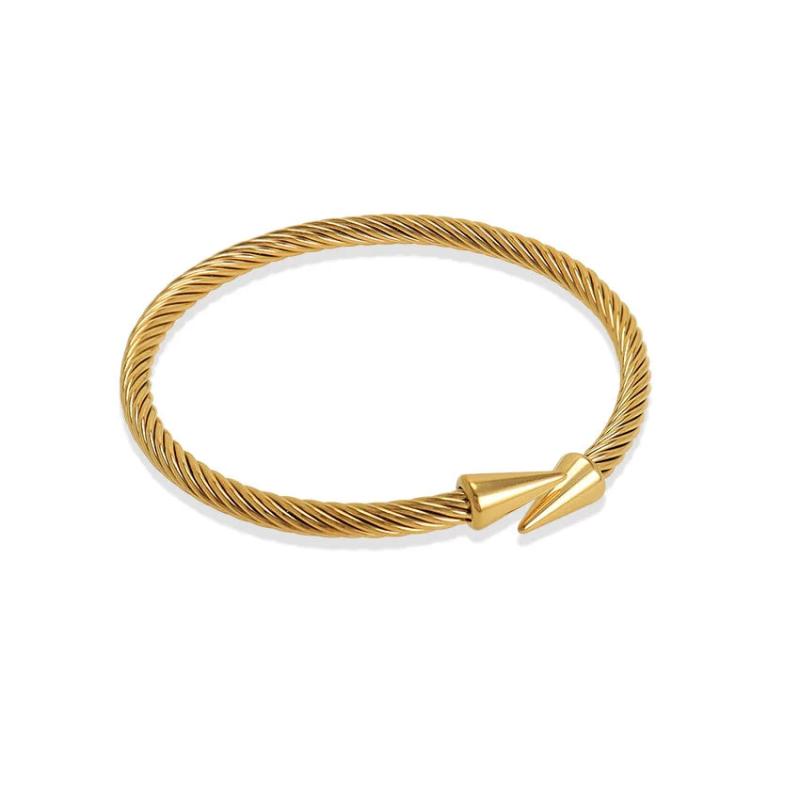 Minimalism Stainless Steel Nail Cuff Bracelet