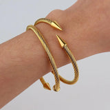 Minimalism Stainless Steel Nail Cuff Bracelet