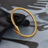 Minimalism Stainless Steel Nail Cuff Bracelet
