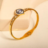 Evil Eye Tibetan Wide Spring Bracelet Vintage Stainless Steel Jewelry