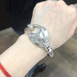 Foxanry Silver Bracelet Vintage Punk Hiphop Party Jewelry