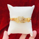 Dubai Cuff Bracelet Zircon Crystal Charm Bangles Indian Bridal Wedding
