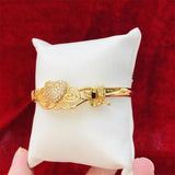 Dubai Cuff Bracelet Zircon Crystal Charm Bangles Indian Bridal Wedding