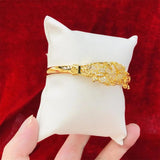 Dubai Cuff Bracelet Zircon Crystal Charm Bangles Indian Bridal Wedding