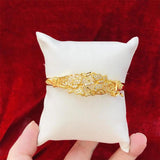 Dubai Cuff Bracelet Zircon Crystal Charm Bangles Indian Bridal Wedding