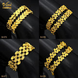 Indian African Charm Hard Bracelets For Women 24k Bangles Wedding