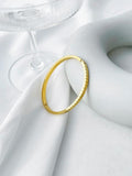 Peri'sBox Stainless Steel Plated Bangle Bracelet Textured Stackable