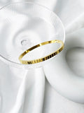 Peri'sBox Stainless Steel Plated Bangle Bracelet Textured Stackable