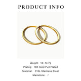 Peri'sBox Stainless Steel Plated Bangle Bracelet Textured Stackable