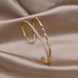 14K Plating Zircon Knot Bracelet for Women Wedding Party