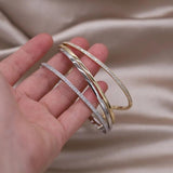 14K Plating Zircon Knot Bracelet for Women Wedding Party