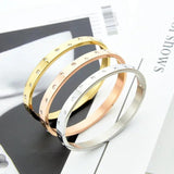 Curvy Zircon Bracelet Stainless Steel Love Jewelry For Women