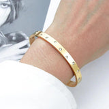 Curvy Zircon Bracelet Stainless Steel Love Jewelry For Women