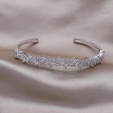 Korean 14K Plated Zircon Open Bracelet for Women - Party Accessories