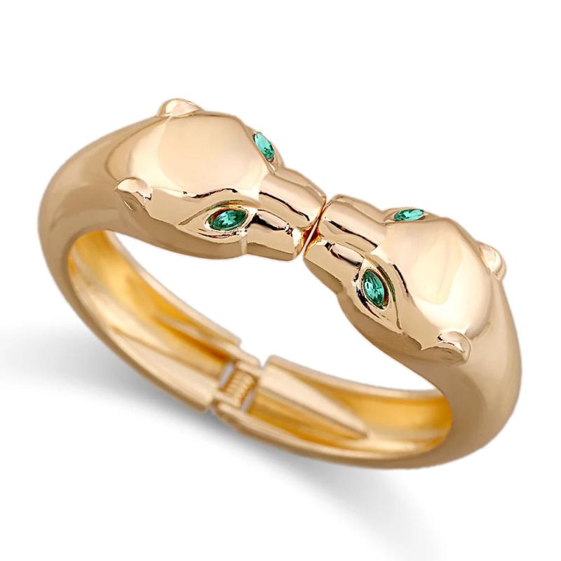 Leopard Bangle Bracelet for Women Gothic Animal Statement Jewelry