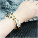 Leopard Bangle Bracelet for Women Gothic Animal Statement Jewelry