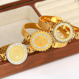 Chunky Rhinestones Lion Eyes Bangles for Women
