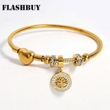 Tree Of Life Charm Stainless Steel Bracelet Bangle Jewelry Gift