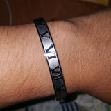 Roman Numerals Bracelet Men Punk Stainless Steel Roman Bracelets Gift