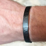 Roman Numerals Bracelet Men Punk Stainless Steel Roman Bracelets Gift