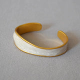 Foxanry Drop Glaze Cuff Bracelet French Minimalist Jewelry
